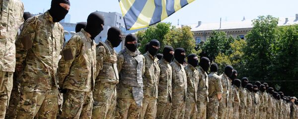 Припадници батаљона Азов - Sputnik Србија