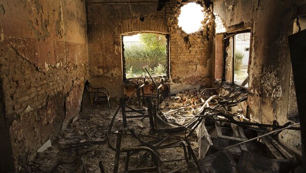 Unutrašnjost bolnice Lekara bez granica u Kunduzu na severu Avganistana nakon bombardovanja - Sputnik Srbija