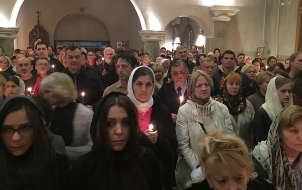 Služenje Uskršnje liturgije u Ruskoj crkvi u Beogradu - Sputnik Srbija