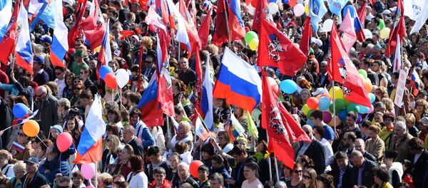 Првомајске демонстрације на Црвеном тргу у Москви Првомајске демонстрације на Црвеном тргу у Москви - Sputnik Србија