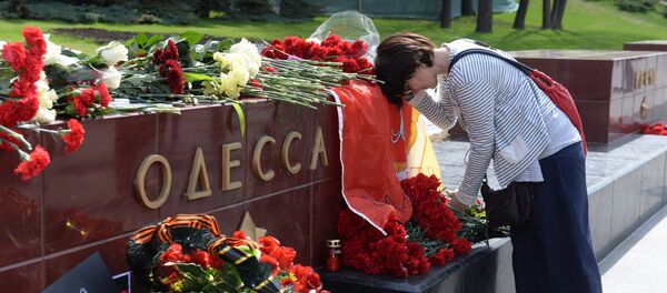 Akcija sećanja na poginule u požaru u Domu sindikata u Odesi 2016. godine - Sputnik Srbija