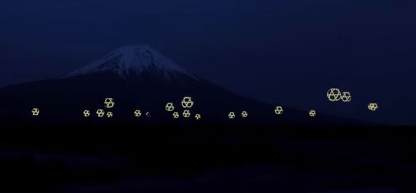 Балет дронова на планини Фуџи у Јапану - Sputnik Србија