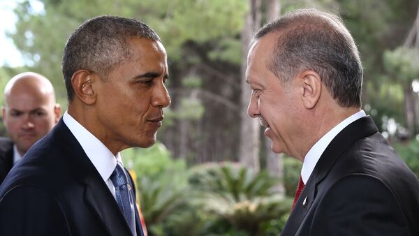 Predsednik Turske Redžep Tajip Erdogan i predsednik SAD Barak Obama - Sputnik Srbija