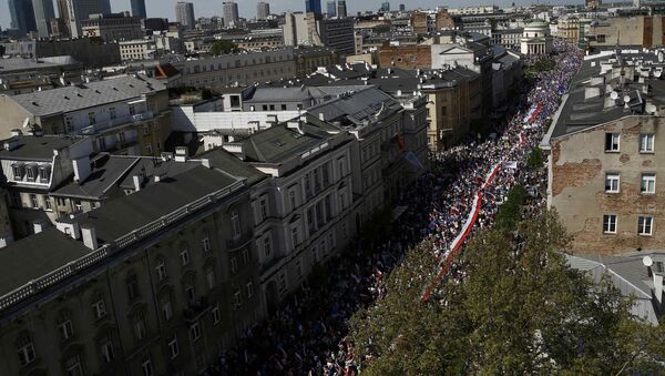 Демонстрације опозиционих партија у Варшави, престоници Пољске, - Sputnik Србија