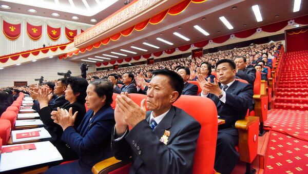 Kongres Radničke partije u Pjongjangu, prestonici Severne Koreje, 9. maj 2016. - Sputnik Srbija