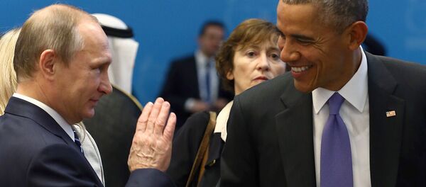 Председник Русије Владимир Путин (Л) и председник САД Барак Обама - Sputnik Србија