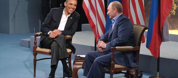 Predsednik Rusije Vladimir Putin (D) i predsednik SAD Barak Obama - Sputnik Srbija