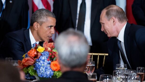 Američki predsednik Barak Obama i ruski predsednik predsednik Vladimir Putin - Sputnik Srbija