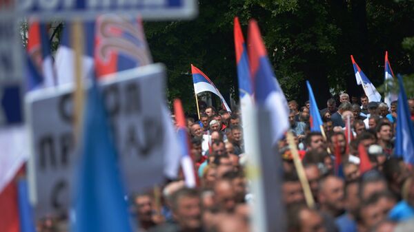 Протест опозиције у Бањалуци под називом Ослободимо Српску - Sputnik Србија
