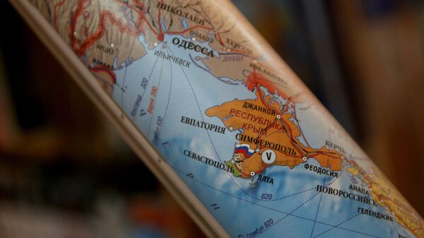 Politička mapa koja prikazuje Krim kao sastavni deo Rusije - Sputnik Srbija