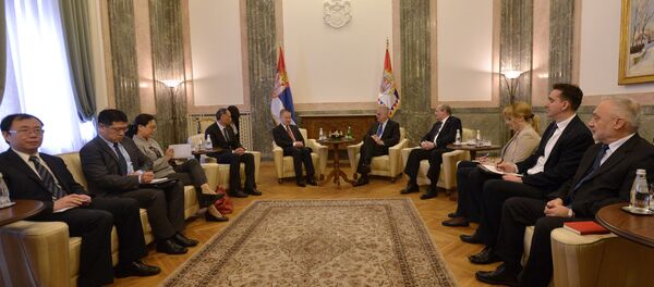 Председник Србије Томислав Николићсастао се са помоћником министра спољних послова НР Кине Лиуом Хаисингом - Sputnik Србија