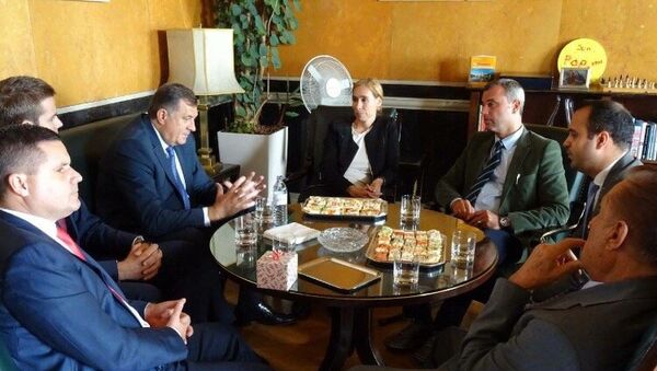 Predsednik RS Milorad Dodik na sastanku sa Norbertom Hoferom austrijskim političarom - Sputnik Srbija