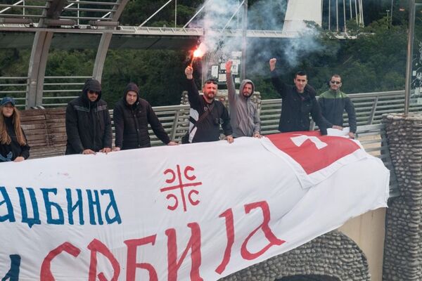 Протест омладине Црне Горе због обележавања Дана независности Протест омладине Црне Горе због обележавања Дана независности - Sputnik Србија