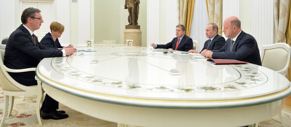 Радни састанак председника Русије Владимира Путина и премијера Србије Александра Вучића - Sputnik Србија