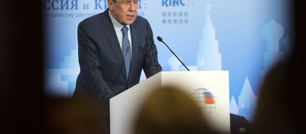 Министар спољних послова Русије Сергеј Лавров говори на конференцији Русија-Кина у Москви - Sputnik Србија