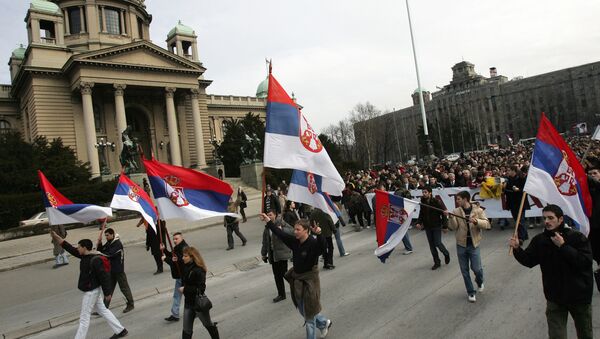 Protest ispred Skupštine Srbije - Sputnik Srbija