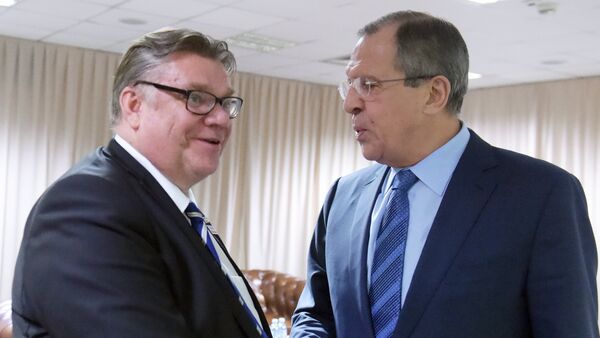 Министар спољних послова Русије Сергеј Лавров и његов фински колега Тимо Соини - Sputnik Србија