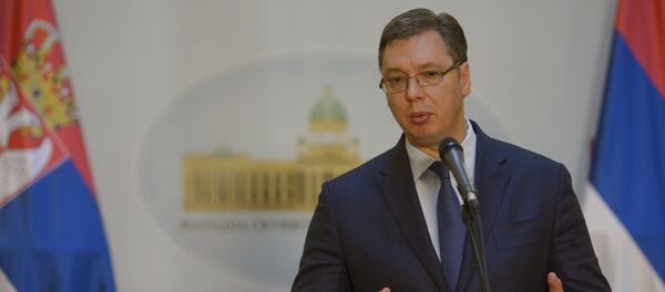 Aleklsandar Vučić na konferenciji za novinare - Sputnik Srbija