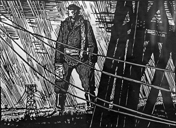 Слика литванског сликара Витаутаса Јуркунаса Струја колхозима! (1960.) Слика литванског сликара Витаутаса Јуркунаса Струја колхозима! (1960.) - Sputnik Србија