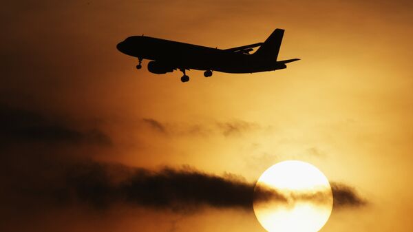 Erbas A-319 iznad aerodroma Domodedovo - Sputnik Srbija