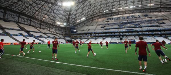 Ruski fudbaleri na treningu u Marseju, Francuska - Sputnik Srbija