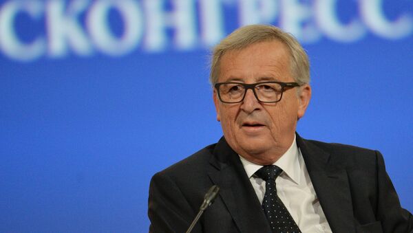 Predsednik Evropske komisije Žan-Klod Junker na svečanom otvaranju Peterburškog međunarodnog ekonomskog foruma - Sputnik Srbija