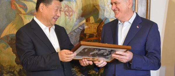 Председник Србије Томислав Николић предаје председнику Кине Си Ђинпингу досад необјављену фотографију његовог оца, Си Џонгсуна Председник Србије Томислав Николић предаје председнику Кине Си Ђинпингу досад необјављену фотографију његовог оца, Си Џонгсуна - Sputnik Србија