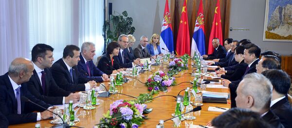 Bilateralni sastanak kineske i srpske delegacije Bilateralni sastanak kineske i srpske delegacije - Sputnik Srbija