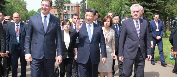 Кинески председник у посети Железари Смедерево - Sputnik Србија