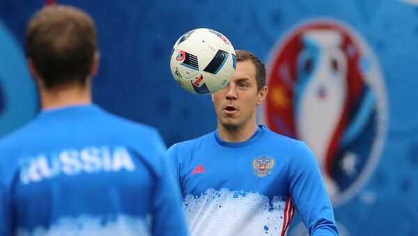 Igrači Rusije na treningu u Tuluzu, Francuska EP 2016 - Sputnik Srbija