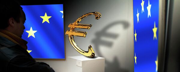 Застава ЕУ и лого евра Застава ЕУ и лого евра - Sputnik Србија