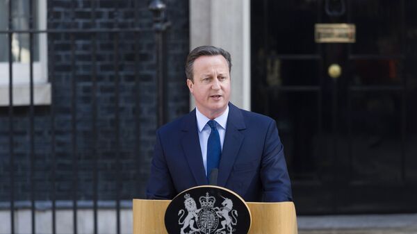 Britanski premijer Dejvid Kameron tokom podnošenja ostavke na mesto premijera nakon objave rezultata referenduma o EU - Sputnik Srbija