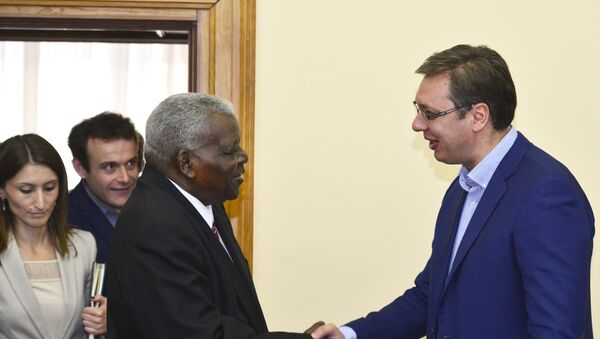 Premijer Aleksandar Vučić primio je predsednika Narodne skupštine Republike Kube Huanom Estebanom Lasom Hernandezom - Sputnik Srbija