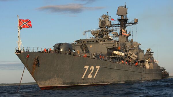 Патролни брод Балтичке флоте Јарослав Мудри на тактичким војним вежбама - Sputnik Србија