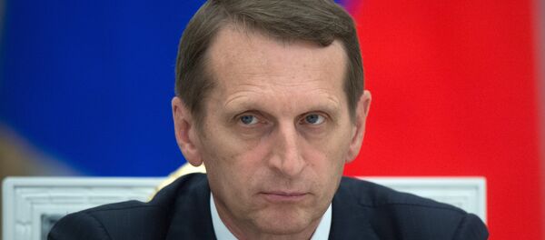 Председник руске државне Думе Сергеј Наришкин на састанку Руске историјске скупштине - Sputnik Србија