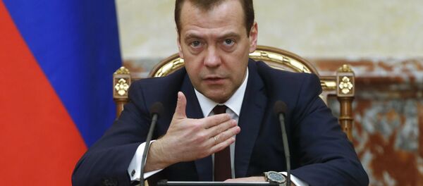 Premijer Rusije Dmitrij Medvedev na zasedanju Vlade Rusije - Sputnik Srbija