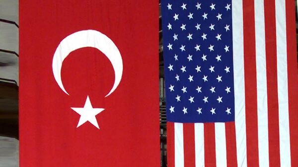 Америчка и Турска застава - Sputnik Србија