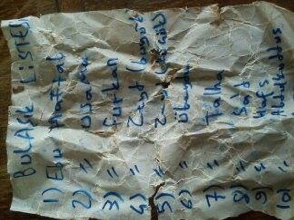 Imena saradnika DAEŠ-a. - Sputnik Srbija