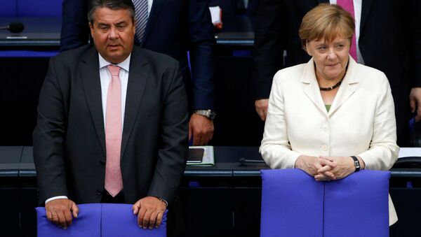 Zigmar Gabrijel i Angela Merkel - Sputnik Srbija