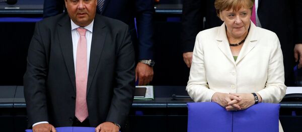 Zigmar Gabrijel i Angela Merkel - Sputnik Srbija