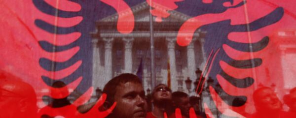 Албанска застава Албанска застава - Sputnik Србија