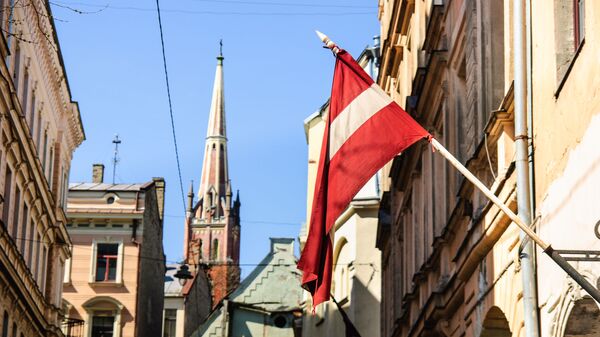 Letonska zastava na ulicama Rige - Sputnik Srbija