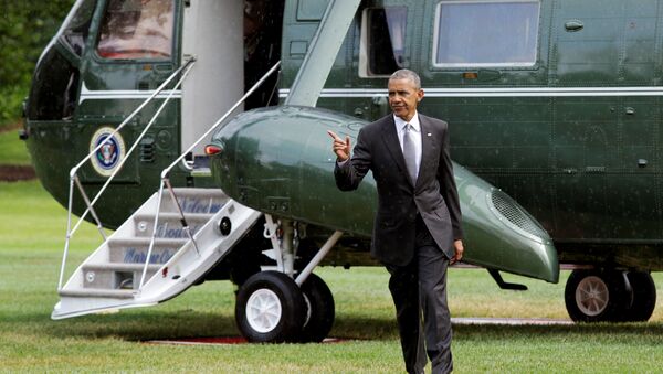 Амерички председник Барак Обама на Јужном травњаку испред Беле куће - Sputnik Србија