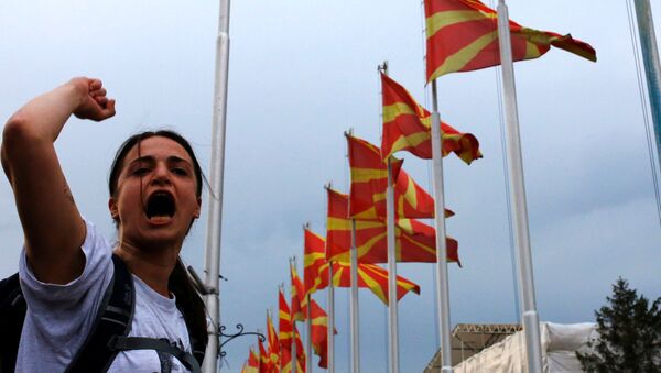 Протести против владе у Македонији - Sputnik Србија