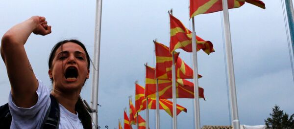 Протести против владе у Македонији Протести против владе у Македонији - Sputnik Србија