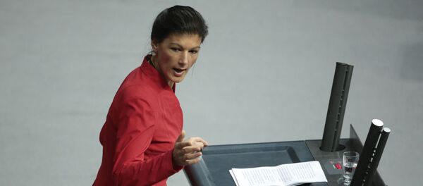 Посланица Бундестага Сара Вагенкнехт Посланица Бундестага Сара Вагенкнехт - Sputnik Србија