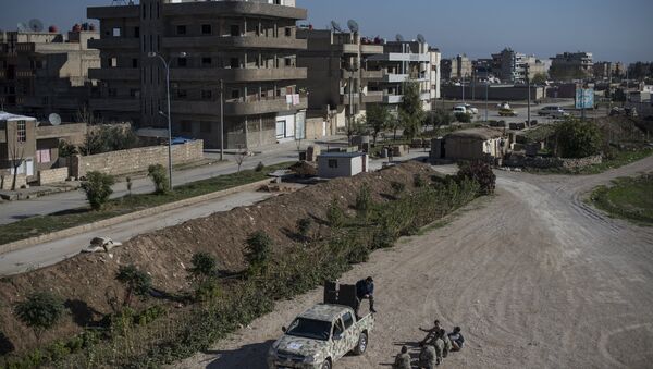 Asirske snage samoodbrane Sotoro u gradu Kamišli u sirijskoj provinciji Hasake - Sputnik Srbija