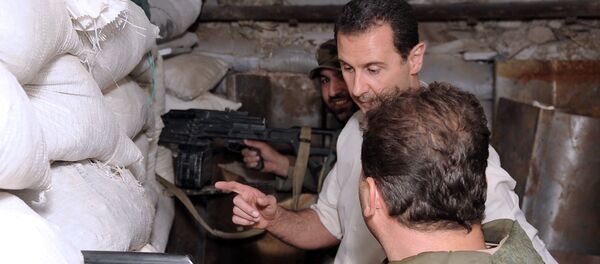 Башар Асад на фронту - Sputnik Србија