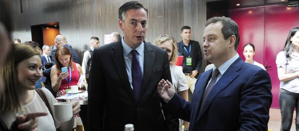 Ивица Дачић и Дејвид Мекалистер Ивица Дачић и Дејвид Мекалистер - Sputnik Србија