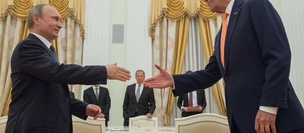 Владимир Путин и Џон Кери у Москви - Sputnik Србија